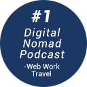 Digital Nomad podcast circle icon