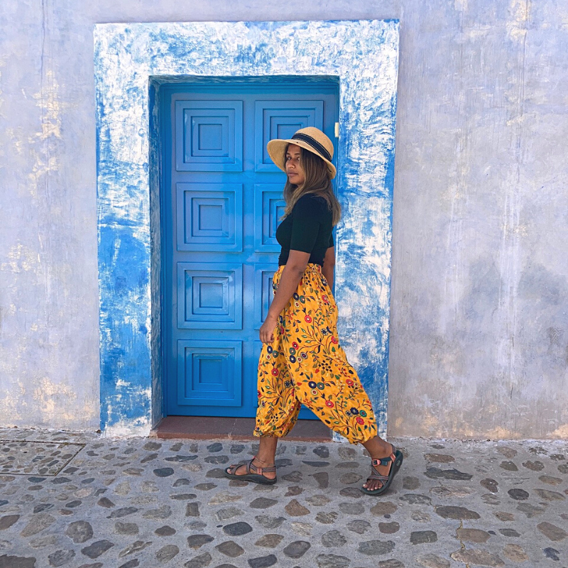 Ranika Koneru blue door background